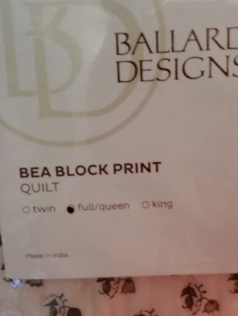 New Ballard Design Quilt Queen - Picture 2 of 6